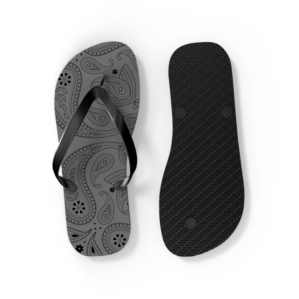 Grey Hanky Flip Flops