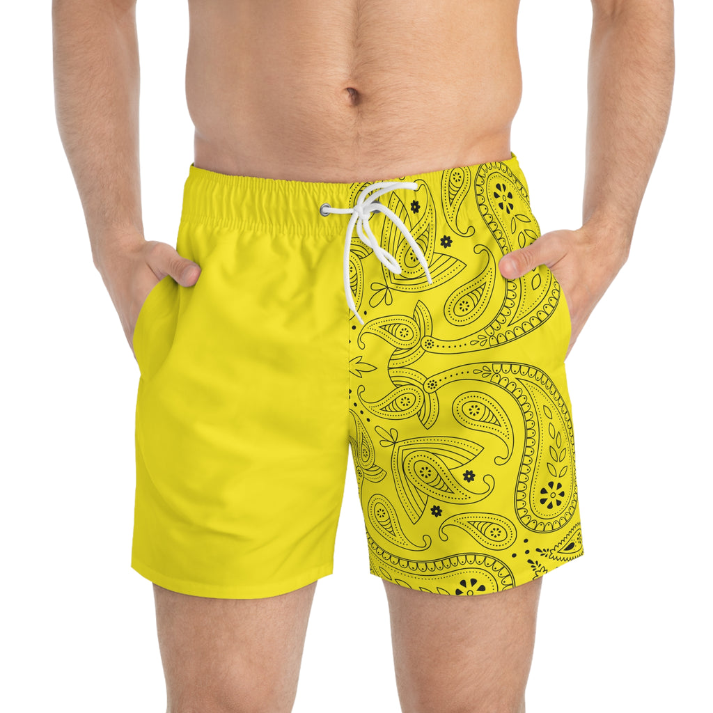Yellow Hanky Code Swim Trunks (Bottom)