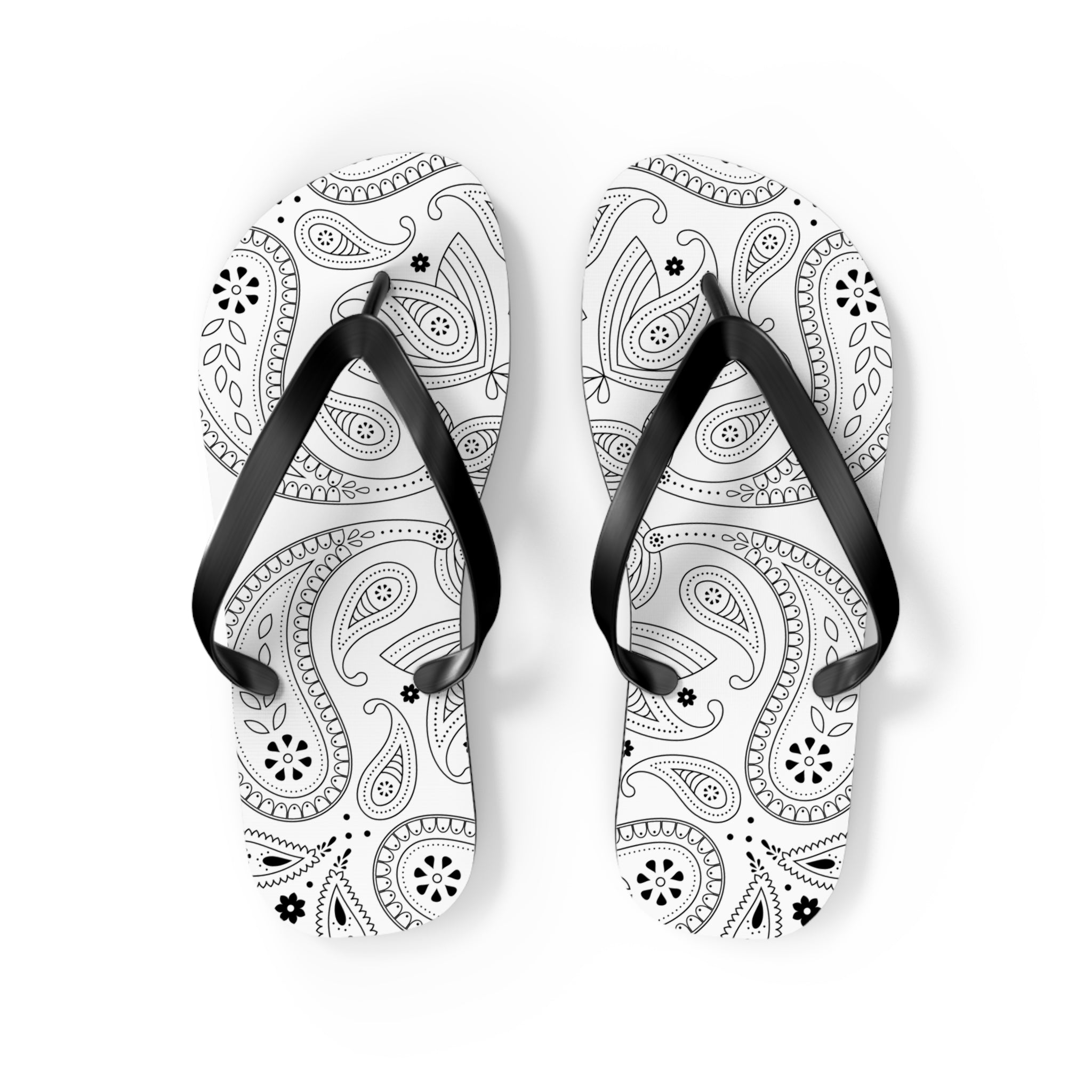 White Hanky Flip Flops