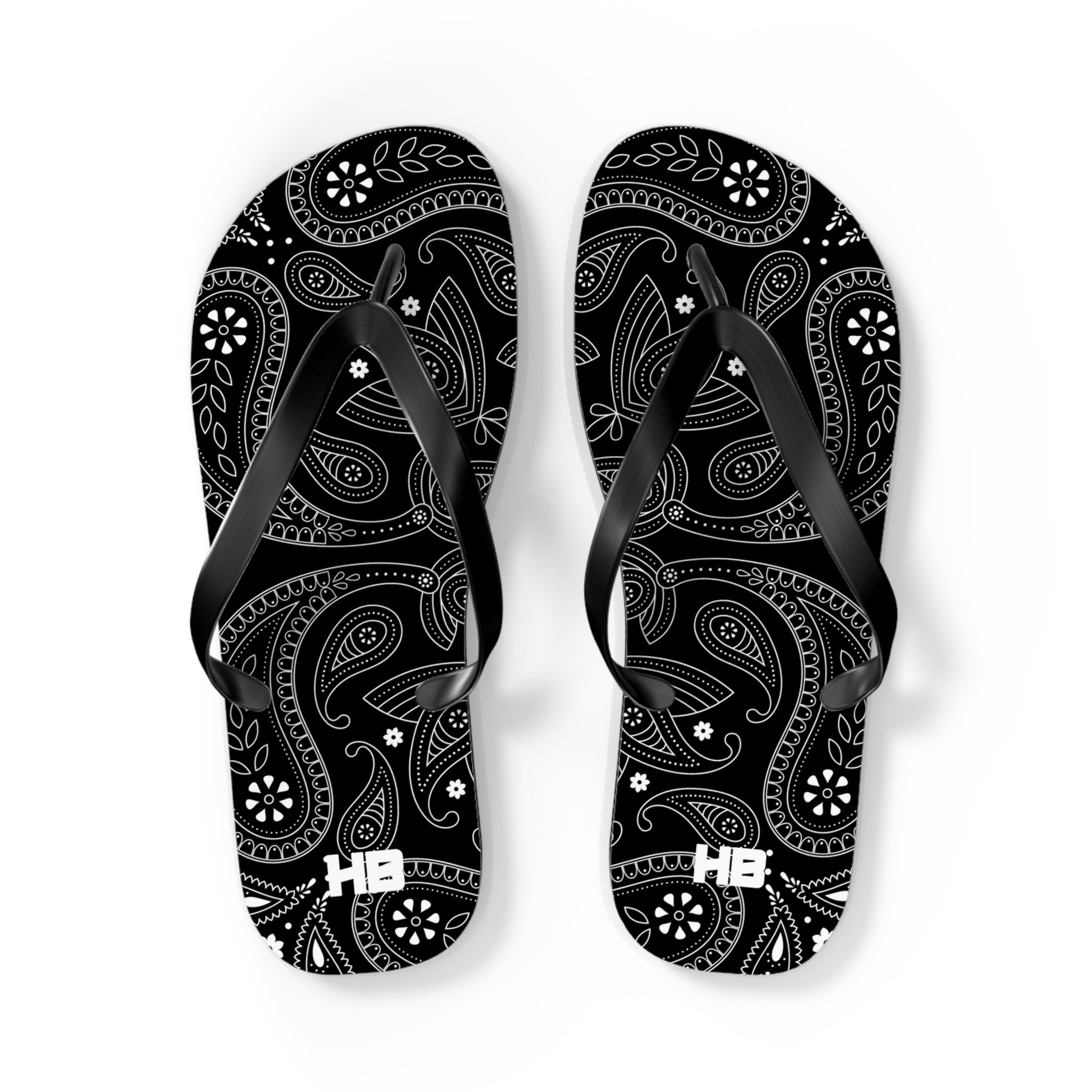 Black Hanky Flip Flops