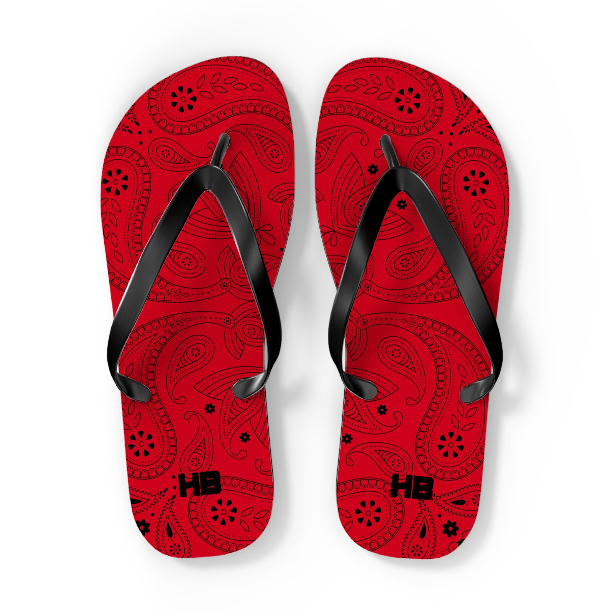 Red Hanky Flip Flops