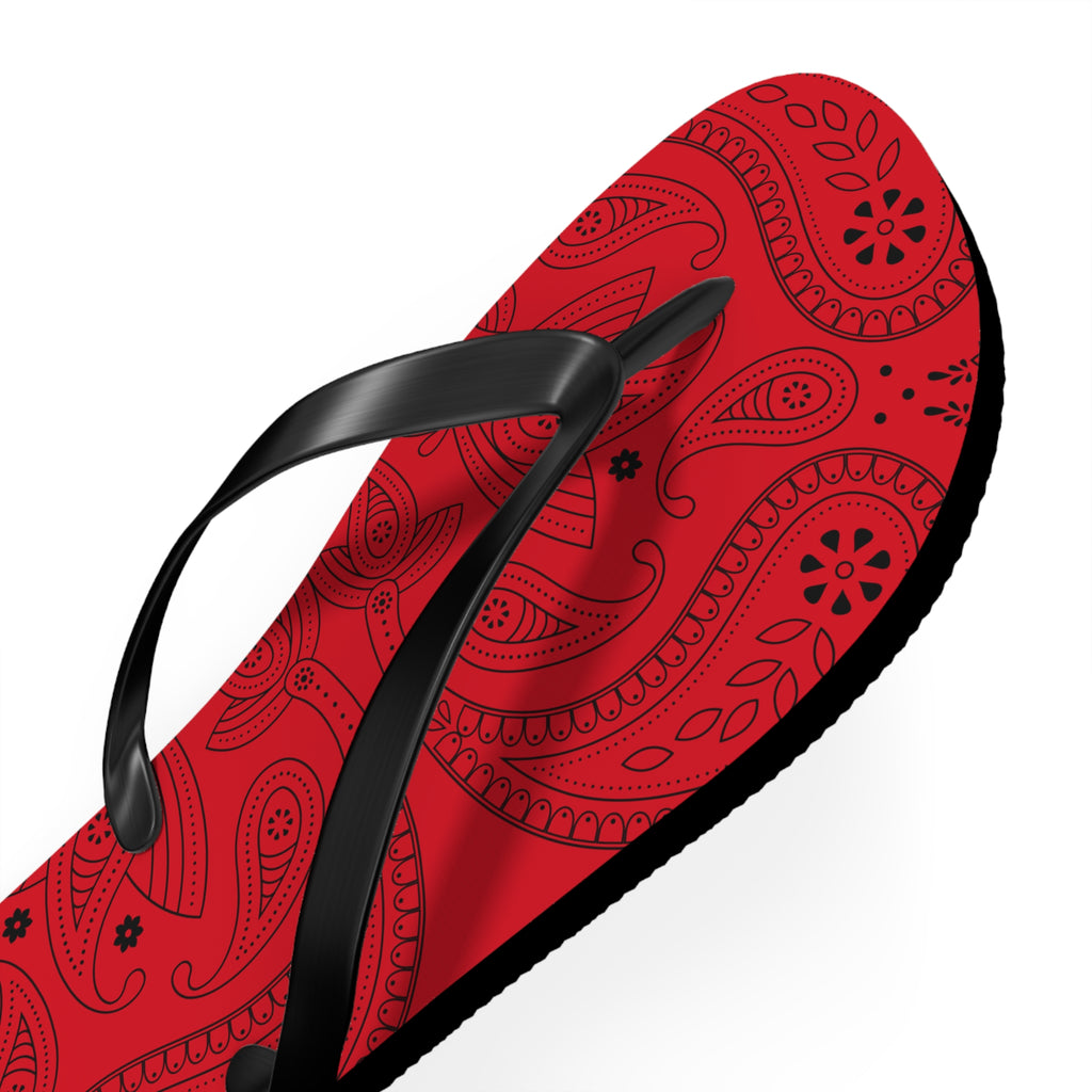 Red Hanky Flip Flops