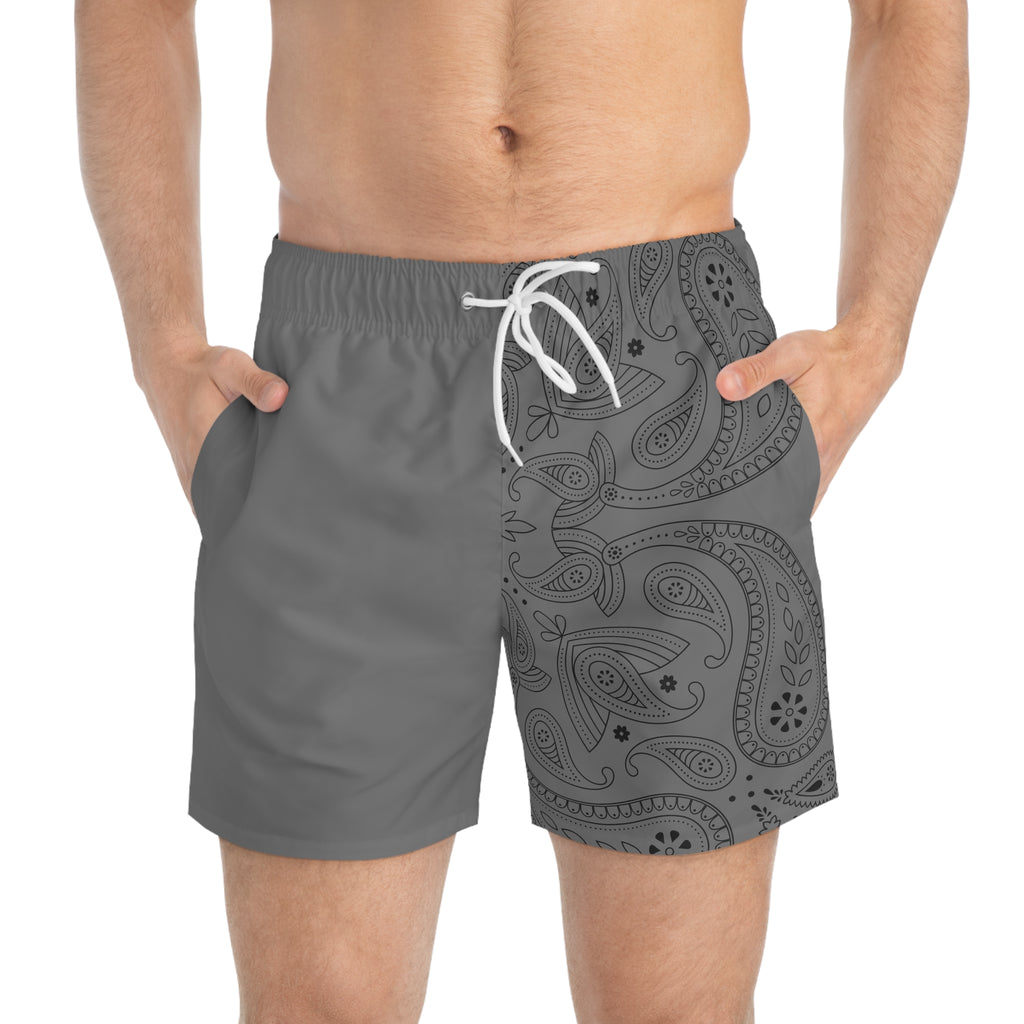 Grey Hanky Code Swim Trunks (Bottom)