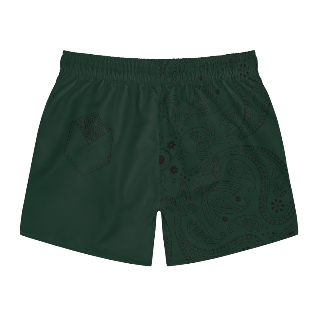Green Hanky Code Swim Trunks (Top)