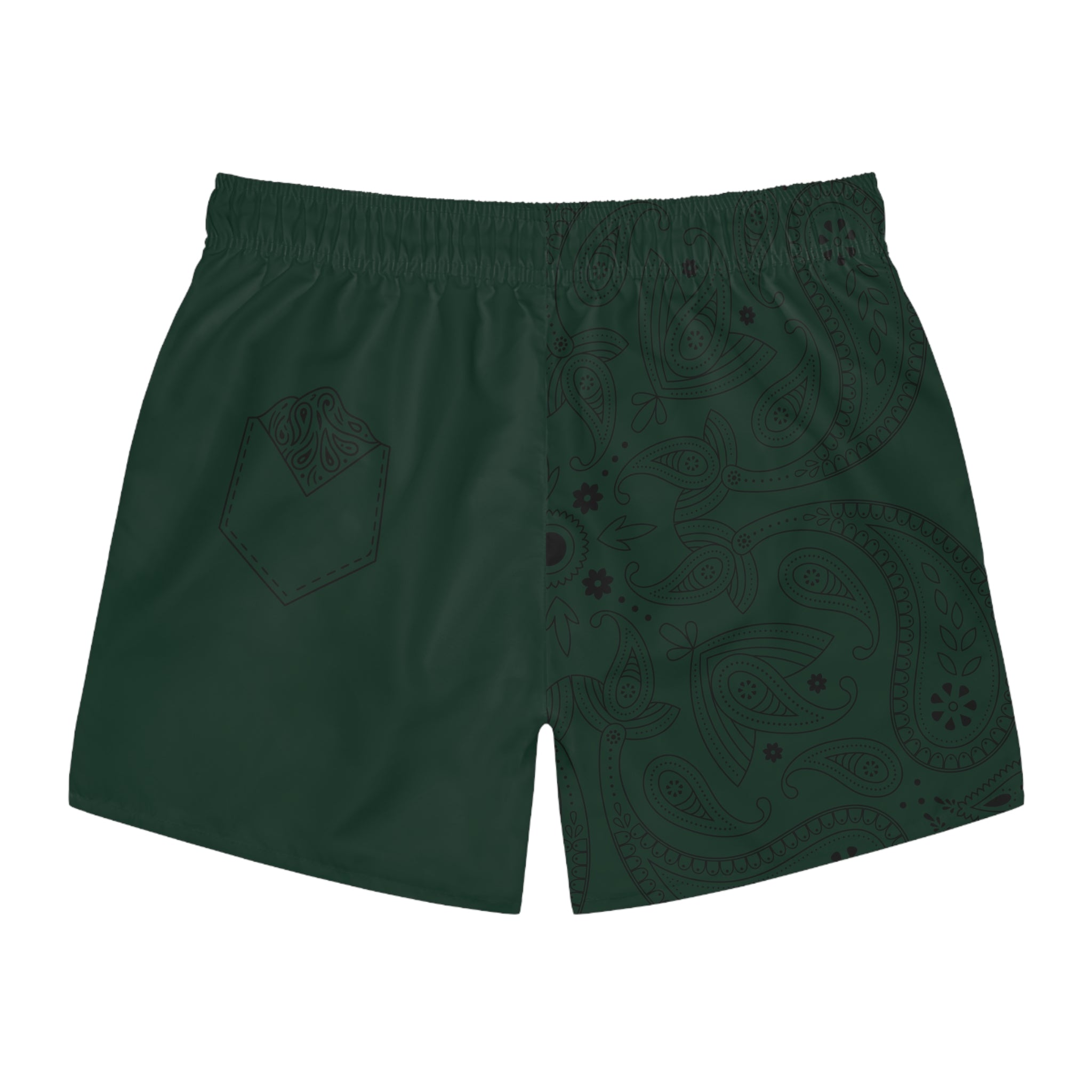 Green Hanky Code Swim Trunks (Top)