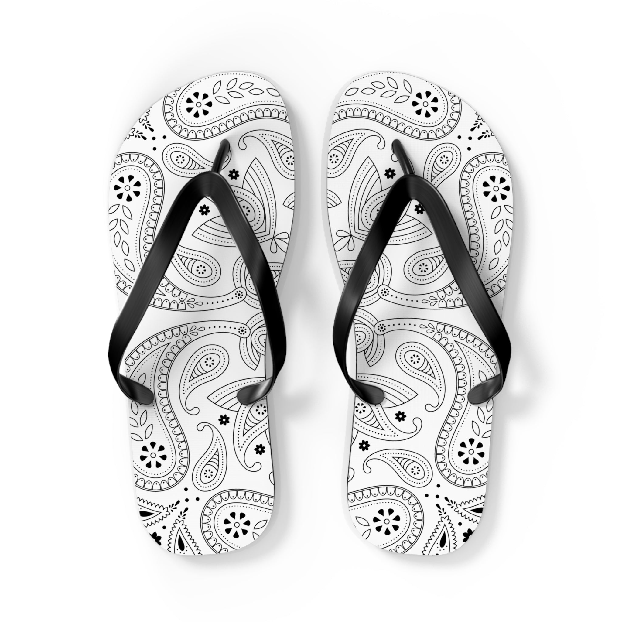 White Hanky Flip Flops