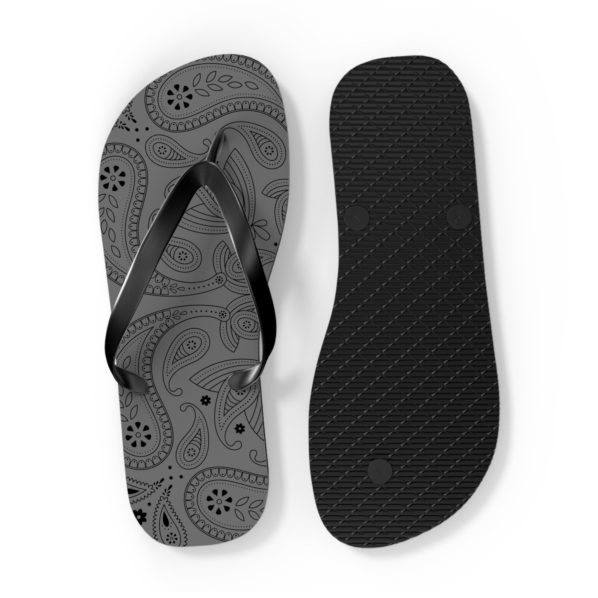 Grey Hanky Flip Flops
