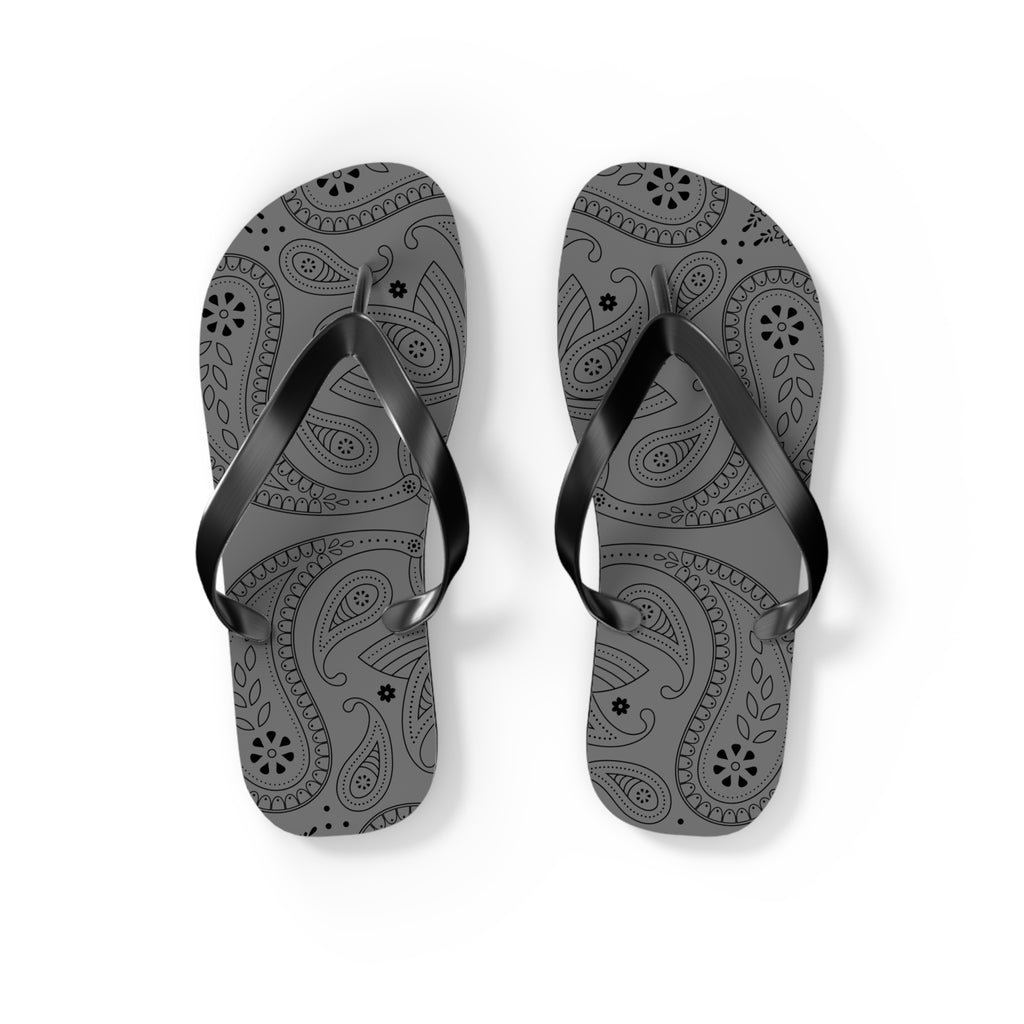Grey Hanky Flip Flops